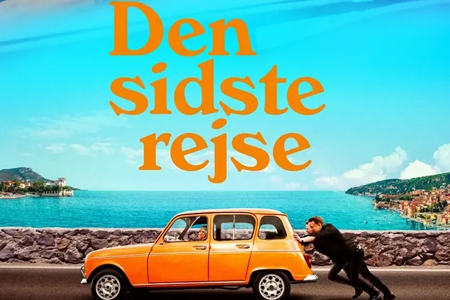 Mænd skubber bil fra filmen Den sidste rjses